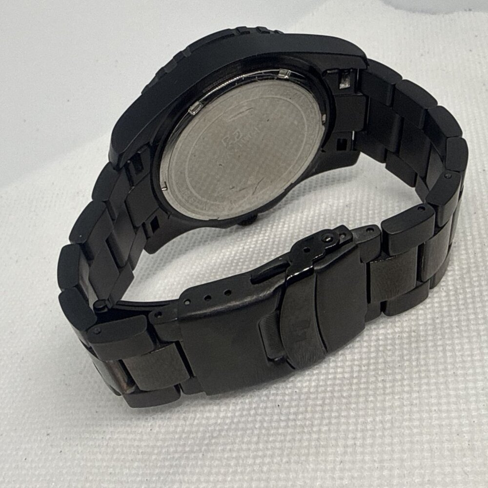 Calibre Akron Men's Black IP Steel Black Dial Quartz Date Dive Watch - Picture 12 of 15
